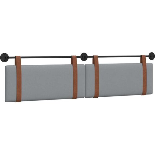  Držeće uzglavlje Zidne Svijetlo siva 210 x 55 x 5 cm Antikni PU - Svjetlosiva 200 cm bez LED Slike