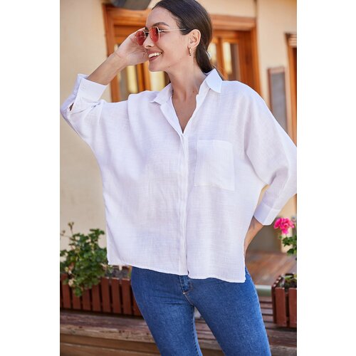 armonika Shirt - White - Oversize Slike