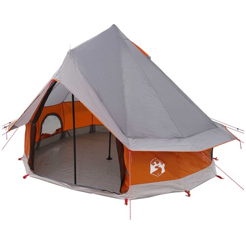 vidaXL Tipi &scaron;otor Siva in oranžna 250 x 250 cm Poliester in jeklo, (5000309620) Cene
