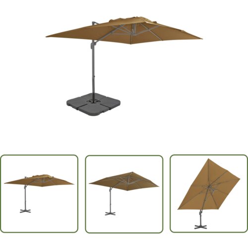  The Living Store Zunanji senčnik s prenosnim podstavkom taupe - Senčnik, (21742373) Cene