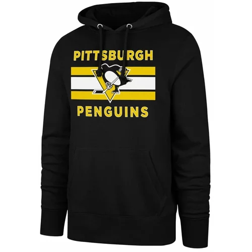 47 Brand Men's Sweatshirt NHL Pittsburgh Penguins BURNSIDE Pullover Hood