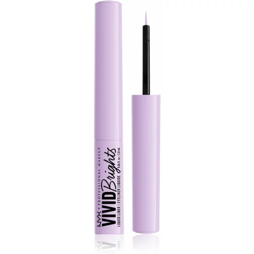 NYX Professional Makeup Vivid Brights črtalo za oči za izredno natančen nanos 2 ml odtenek 07 Lilac Link