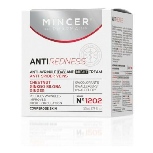 Mincer Pharma anti redness N° 1202 - dnevna i noćna krema protiv bora i mreže vena 50ml Slike