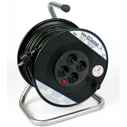 Commel &amp;quot;(c0955) produžni kabl sa motalicom 4 utičnice 230mm 25m crna&amp;quot; Slike