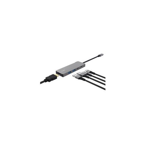 Trust Adapter DALYX 5-IN-1 MULTIPORT/alu/siva Slike