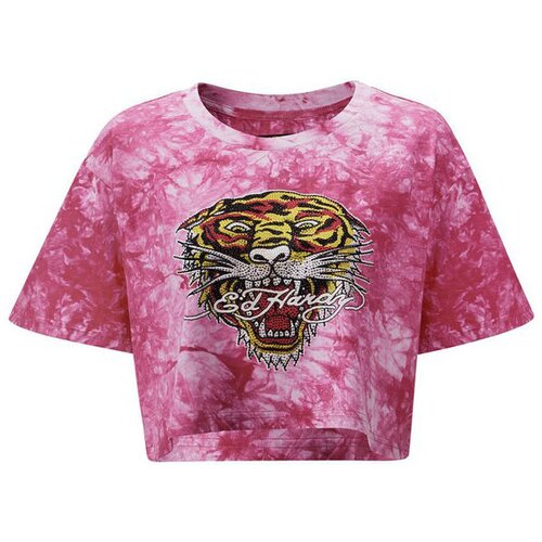 Ed Hardy Majice brez rokavov Los tigre grop top hot pink Rožnata Cene