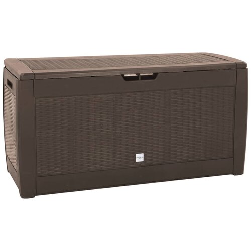 VidaXL Vrtna &amp;scaron;katla za shranjevanje rjava 119x48x60 cm PP Slike