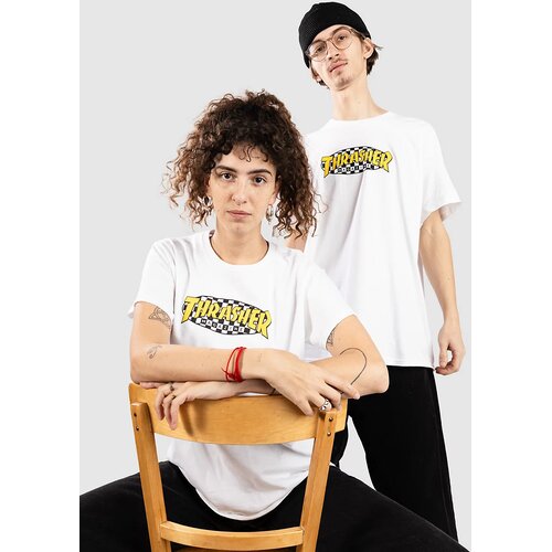 Thrasher Checkered Oval T-shirt white Slike