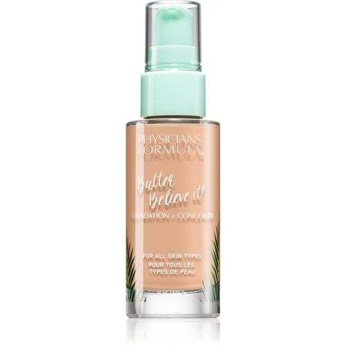 Physicians Formula Butter Believe It! Foundation + Concealer dolgoobstojen kremni puder 30 ml odtenek Light-To-Medium Cene