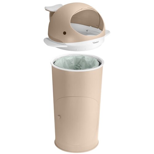 Kindsgut Bež plastičen ko&amp;scaron; za plenice 25 l Whale &amp;ndash; Slike