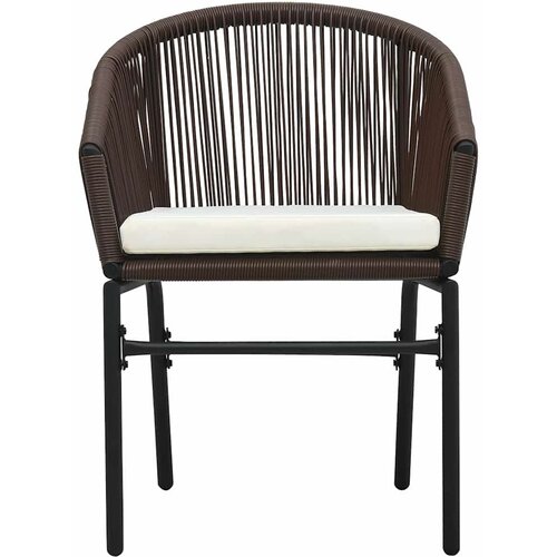  5-dijelni vrtni blagovaonski set smeđi Smeđa Dužina stola 80 cm Slike