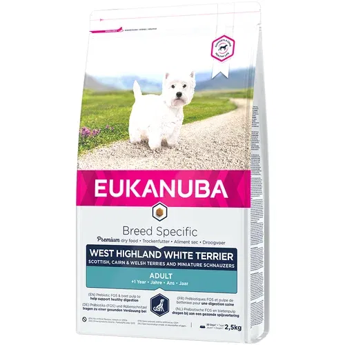 Eukanuba Adult Breed Specific West Highland White Terrier - Varčno pakiranje: 3 x 2,5 kg
