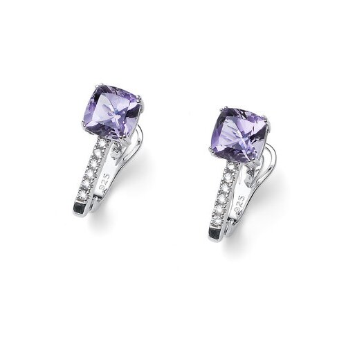  Ženske oliver weber baia violet 925ag mindju&amp;scaron;e sa swarovski ljubičastim kristalom ( 62109 ) Slike