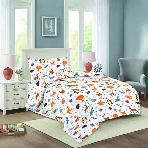 Cotton House Enojna bombažna otroška posteljnina 140x200 cm Nela – Cene