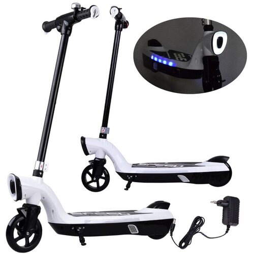  Dječji električni romobil - bijeli Slike