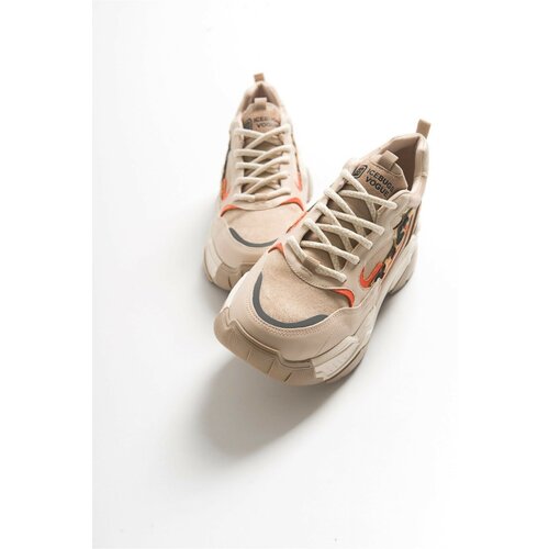 LuviShoes Women's Beige Leopard Sneakers Slike
