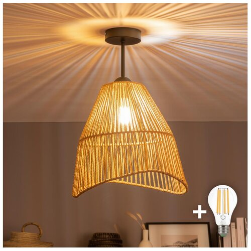 Brilagi LED plafonski luster CERIA BOHO 1xE27/60W/230V prečnik 30 cm crna/smeđa Slike