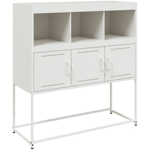 Maison Chic Komoda - Predalnik bela 100,5x39x107 cm jeklo, (21715956) Slike