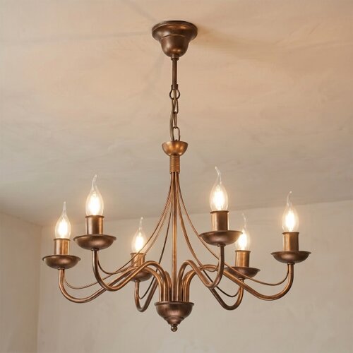  Luster na lancu ANTON 6xE14/60W/230V bronzan Slike