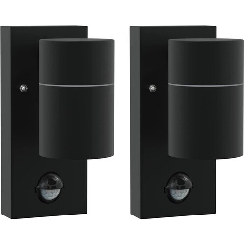 vidaXL Zunanje stenske svetilke 2 pcs Črna 6.5 x 10.5 x 16 cm, (5000008800) Cene