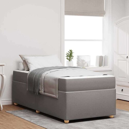  Konstrukcija postelje z vzmetnico Taupe 90 x 200 cm blago Cene