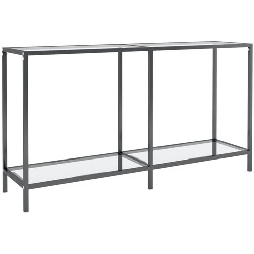 Maison Chic konzolna miza - miza ob steni prozorna 140x35x75,5 cm kaljeno steklo, (21785947) Cene