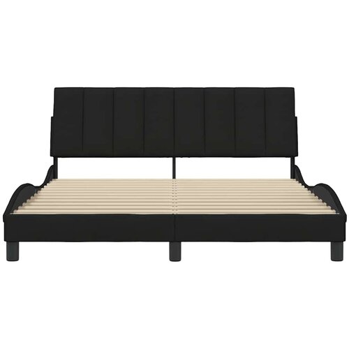  Okvir za krevet bez madraca Hanko crni 160x200 cm od tkanine Slike
