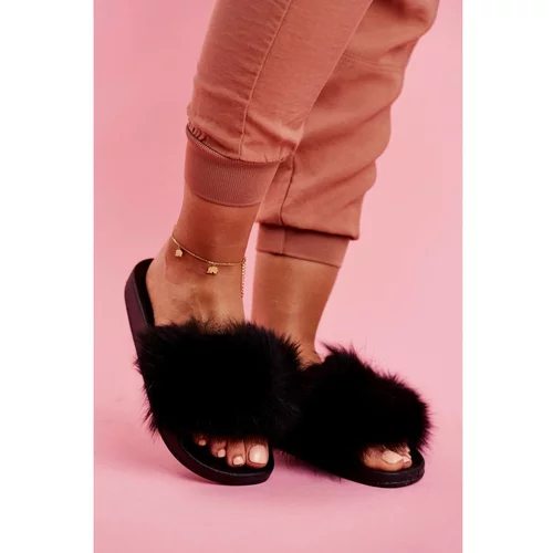 Kesi Women's Slippers With Fur Black Belmondo