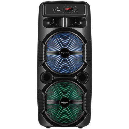 Prenosni aku. FM USB karaoke zvočnik Bluetooth LED RGB Music Box Maxi Cene