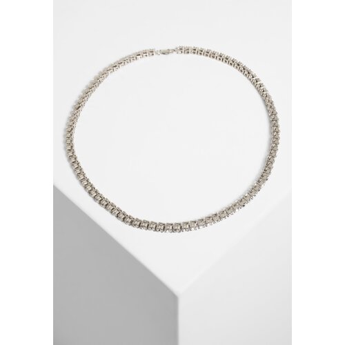Urban Classics Necklace with rhinestones - silver color Slike
