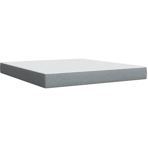  Krevet s oprugama i madracem svjetlosivi 180x200 cm od tkanine Slike