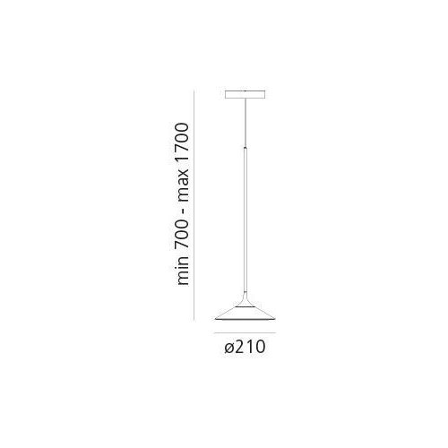 ARTEMIDE 0351030A - led luster na sajli orsa LED/8,5W/230V 3000K prečnik 21 cm Slike