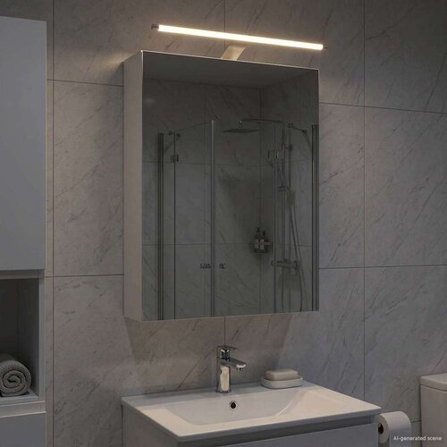  Kopalni&scaron;ka ogledalna omara z LED lučmi Bela 50 x 14,5 x 70 cm, (5000232851) Cene