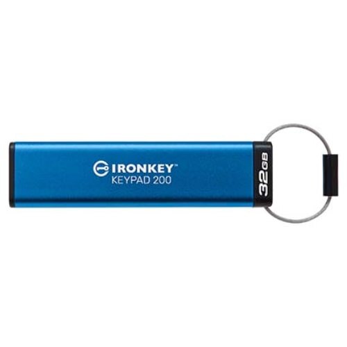 Kingston Technology IronKey 32GB Keypad 200, FIPS 140-3 Lvl 3 AES-256 Hardware Encrypted Slike