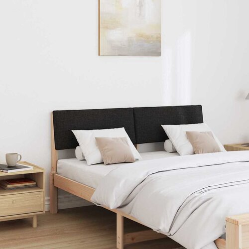 Tapecirani uzglavlje Crna 150 cm Čvrsto borovo drvo Slike