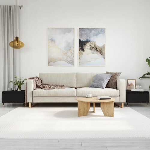  The Living Store Klubska mizica 2 kosa črna 50x46x35 cm inženirski les - Klubska Mizica, (21448464) Cene