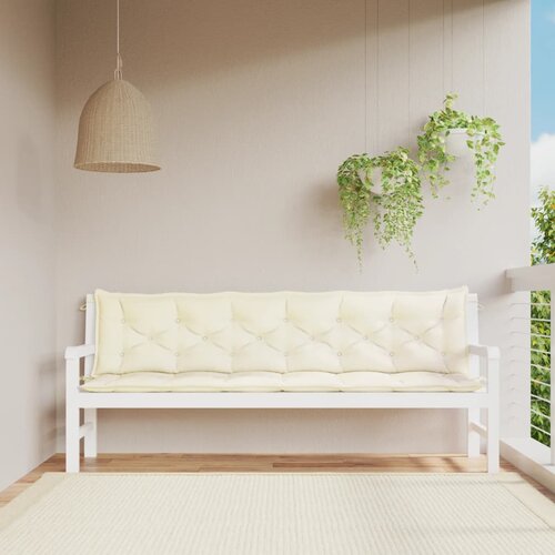  The Living Store Blazina za vrtno klop 2 kosa kremno bela oxford tkanina - Blazina Za Vrtno Klop, (21477033) Slike