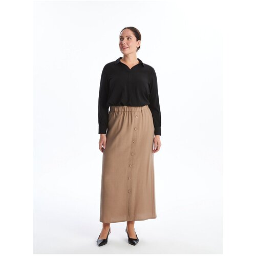 LC Waikiki Lcw Women's Elastic Waist Plain Skirt Slike