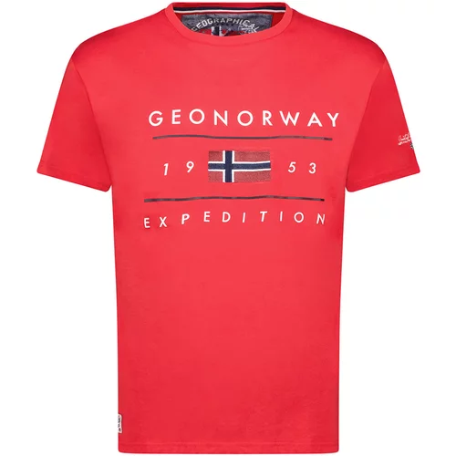 Geo Norway Majice s kratkimi rokavi SY1355HGN-Red Rdeča