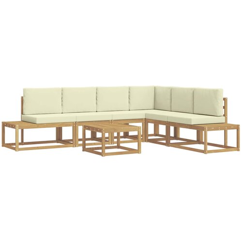vidaXL Set vanjskih sofa 5 Komad Bijela i krem Poliester - Bijela i krem Cijene