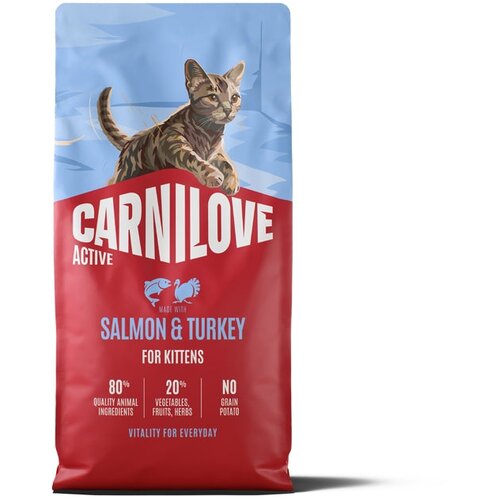 Carnilove Cat Active Kitten, briketi - losos in puran 6 kg Cene