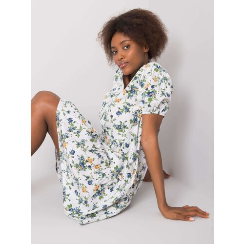 Fashion Hunters White dress with a frill Cassadie RUE PARIS Cene