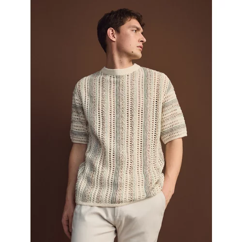 Reserved - Džemper od teksturiranog pletiva - šaren