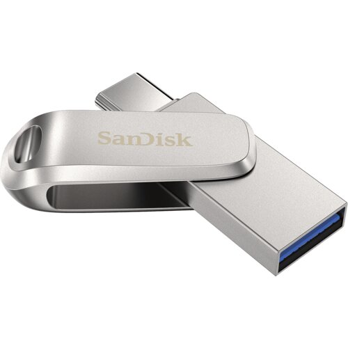 San Disk ultra dual drive luxe usb type-c 128GB 400MB/s usb 3.2 gen 1, srebrn Slike