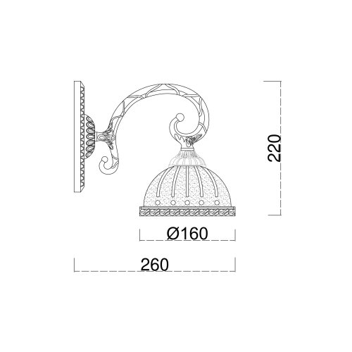 Brilagi - Zidna lampa CLASSIC 1xE27/60W/230V mesing Slike