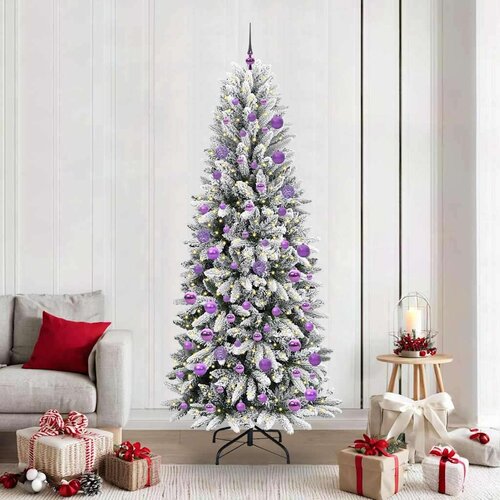 vidaXL Umjetno božićno drvce s stalakom Bijelo 78 x 78 x 210 cm Cijene