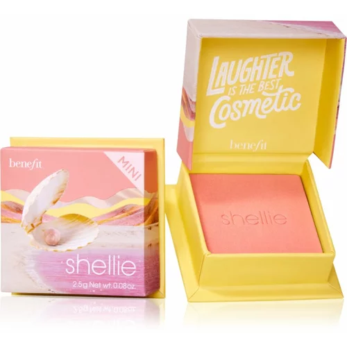 Benefit Shellie WANDERful World Mini puder- rumenilo nijansa Warm-seashell pink 2,5 g