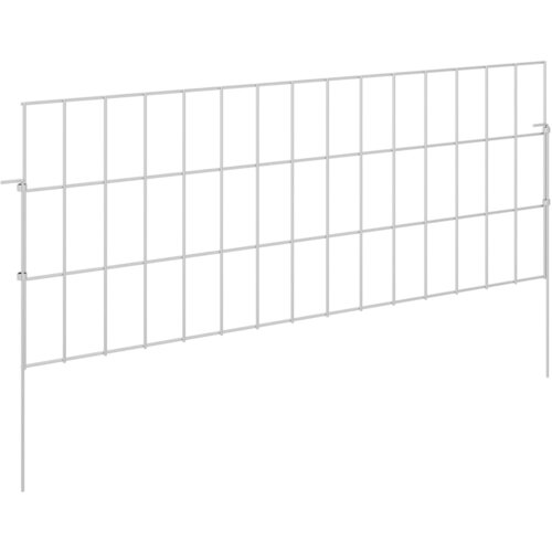 VidaXL Ograja za vrt z žeblji 12 pcs 75 x 30 cm Mesh Pocinkano jeklo, (5000301605) Slike