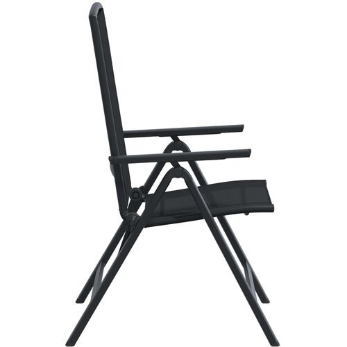  Ležaljke u vrtu 2 pcs Crna 58 x 71 x 112 cm Tekstilen Slike