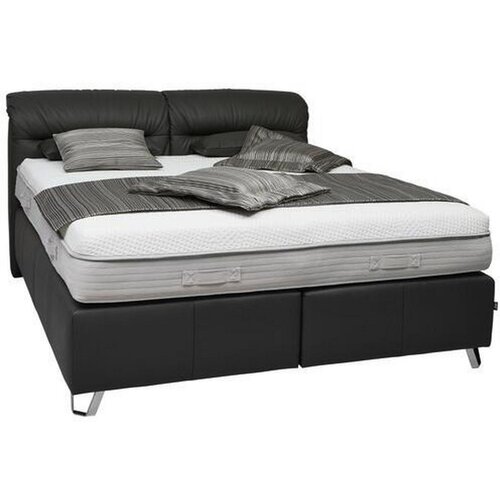 Dieter Knoll POSTELJA BOXSPRING 180 cm x 200 cm , usnje črna Cene